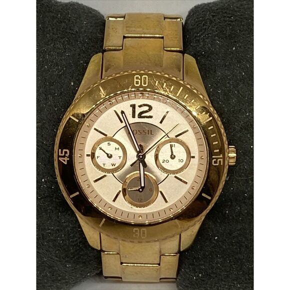 Fossil Stella ES3815 Women's Gold Stainless Steel Analog Dial Quartz Watch FR121 - Picture 2 of 12